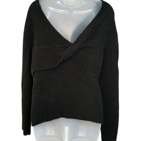 Rails Florence Alpaca Blend Sweater Black Off Shoulder L - Picture 2 of 10